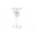FixtureDisplays® Plexiglass Acrylic Podium Clear Lectern Church Pulpit With Pray Hand decor 1803-311